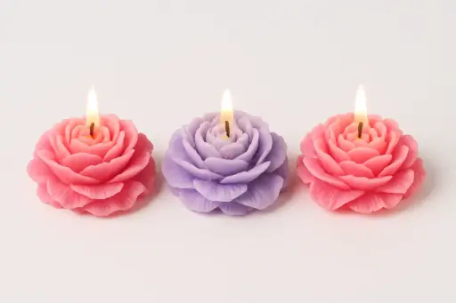Peony Flower Candle