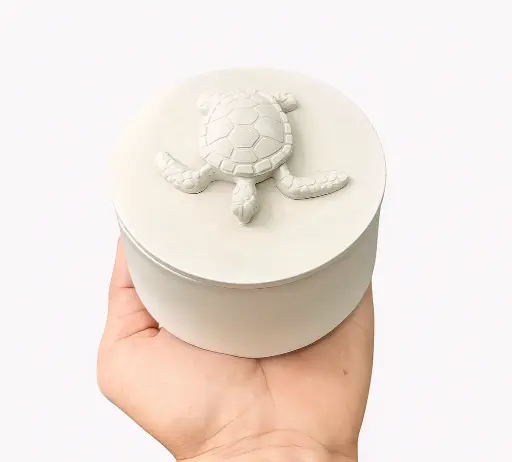Turtle Concrete Jar
